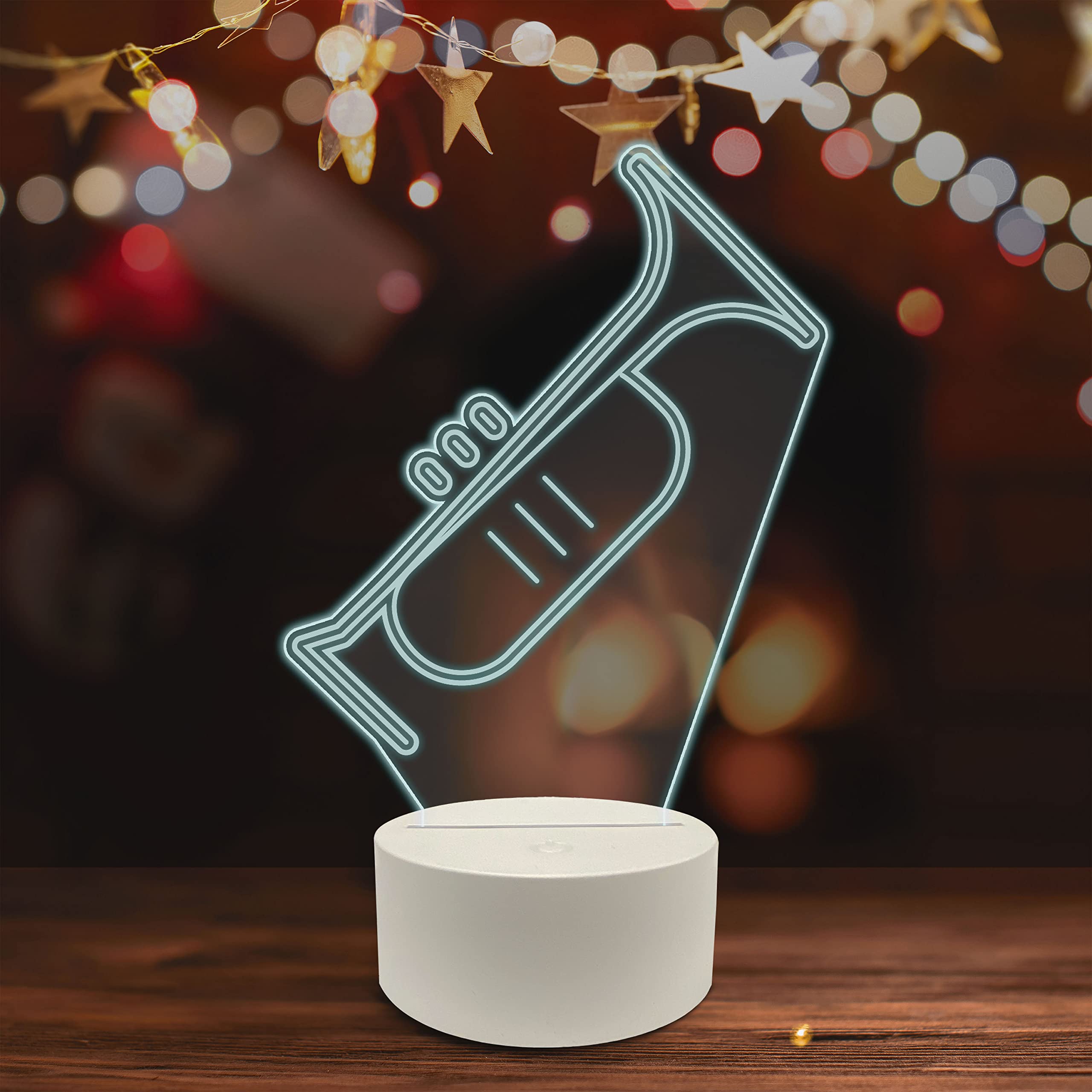Amazon.co.jp : Ambesonne Music 3D LEDテーブルランプ ジャズ